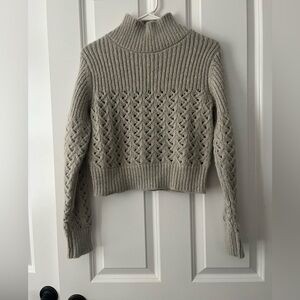 Rebecca Taylor Chainette Alpaca Blend Turtleneck Sweater
